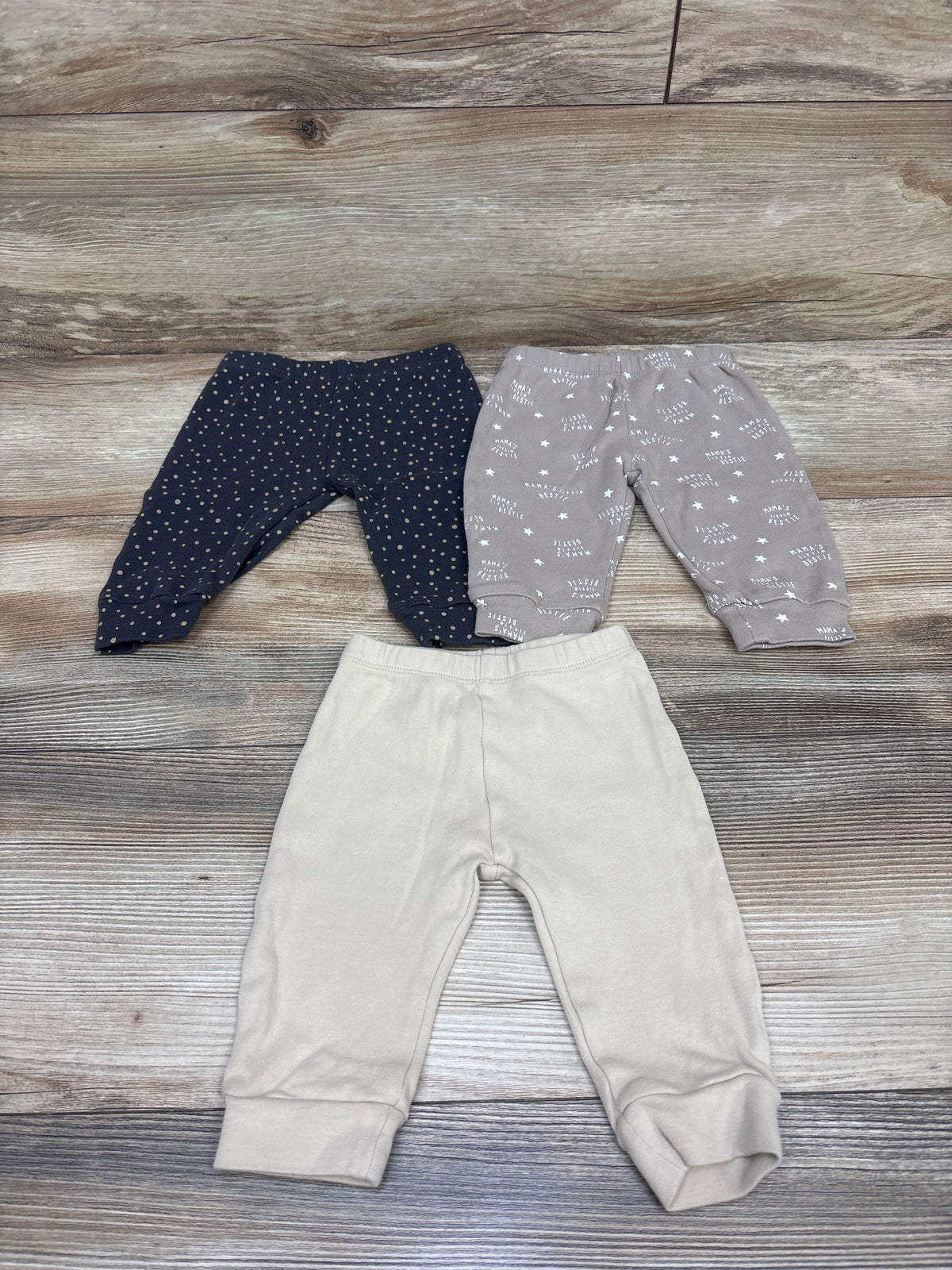 MAMIMAKA 3pk Pull-On Pants Tan sz 6m