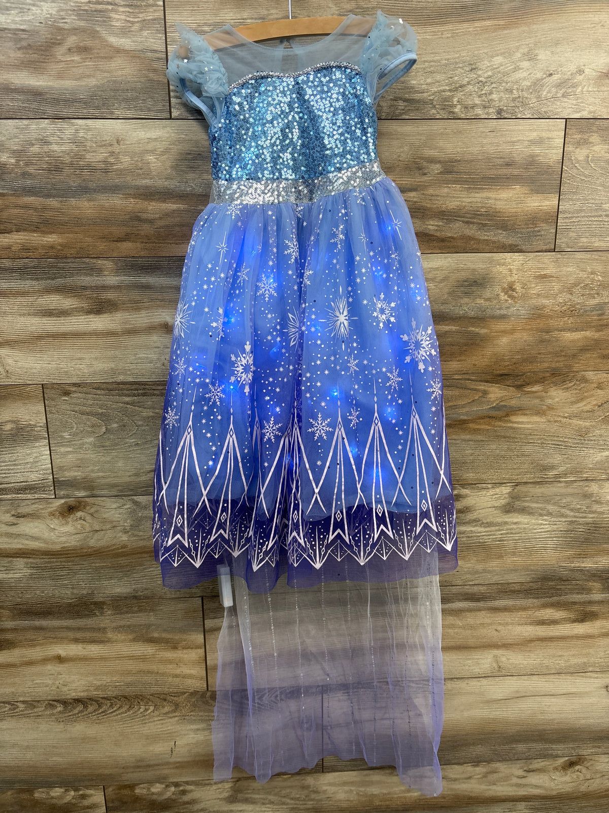 G.C. Light-Up princess Costume Dress with Cape Blue sz 5/6T