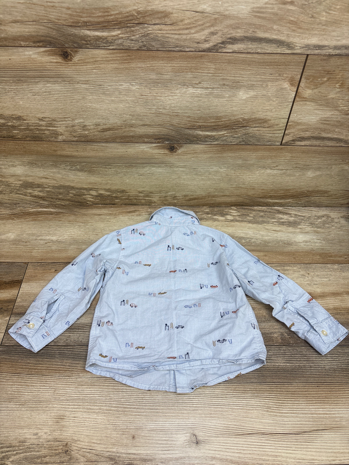 Carter's Long Sleeve Button-Up Shirt Blue sz 24m