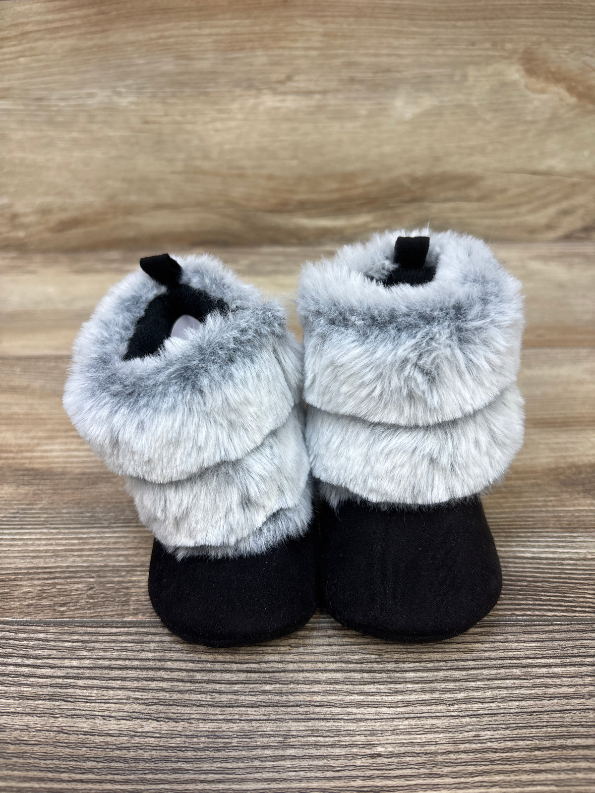 NEW Stepping Stones Soft Sole Faux Fur Boots Black sz 3c
