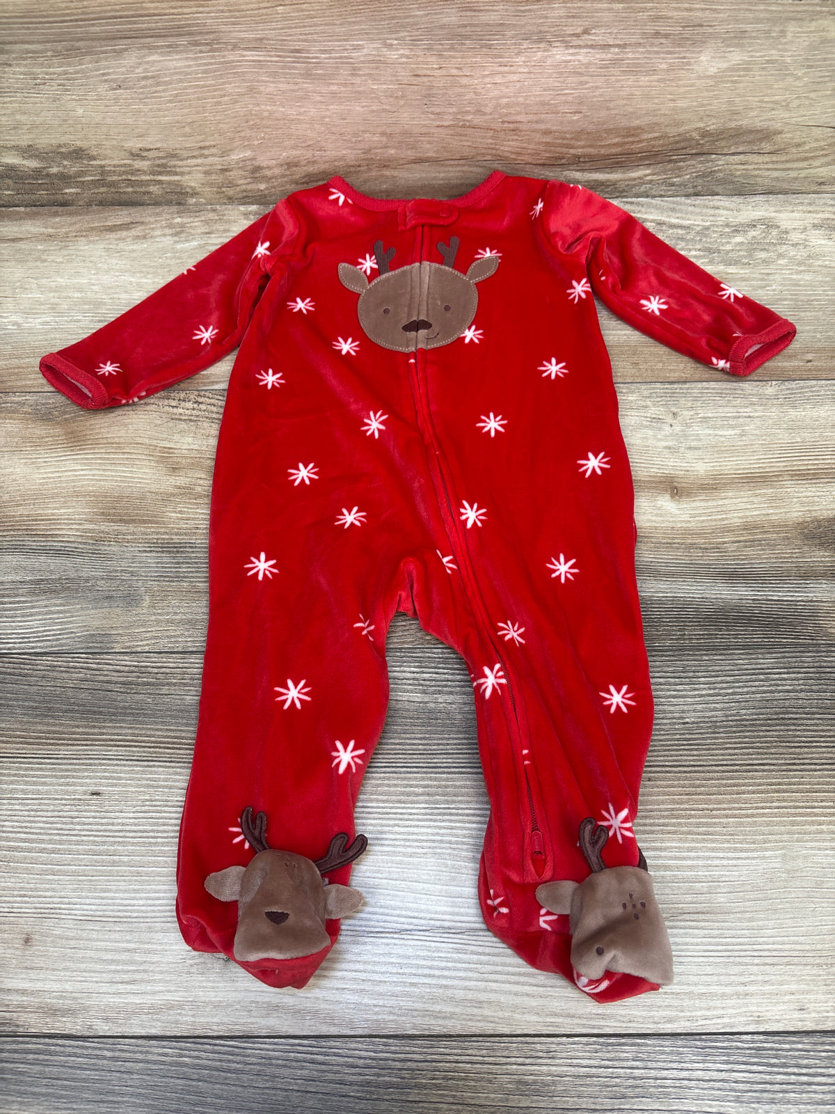 Just One You Reindeer Blanket Sleeper Red sz 6m