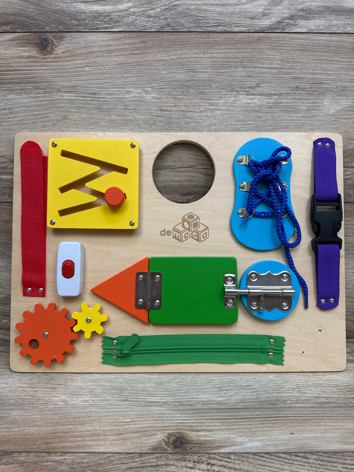 deMoca Montessori Busy Board