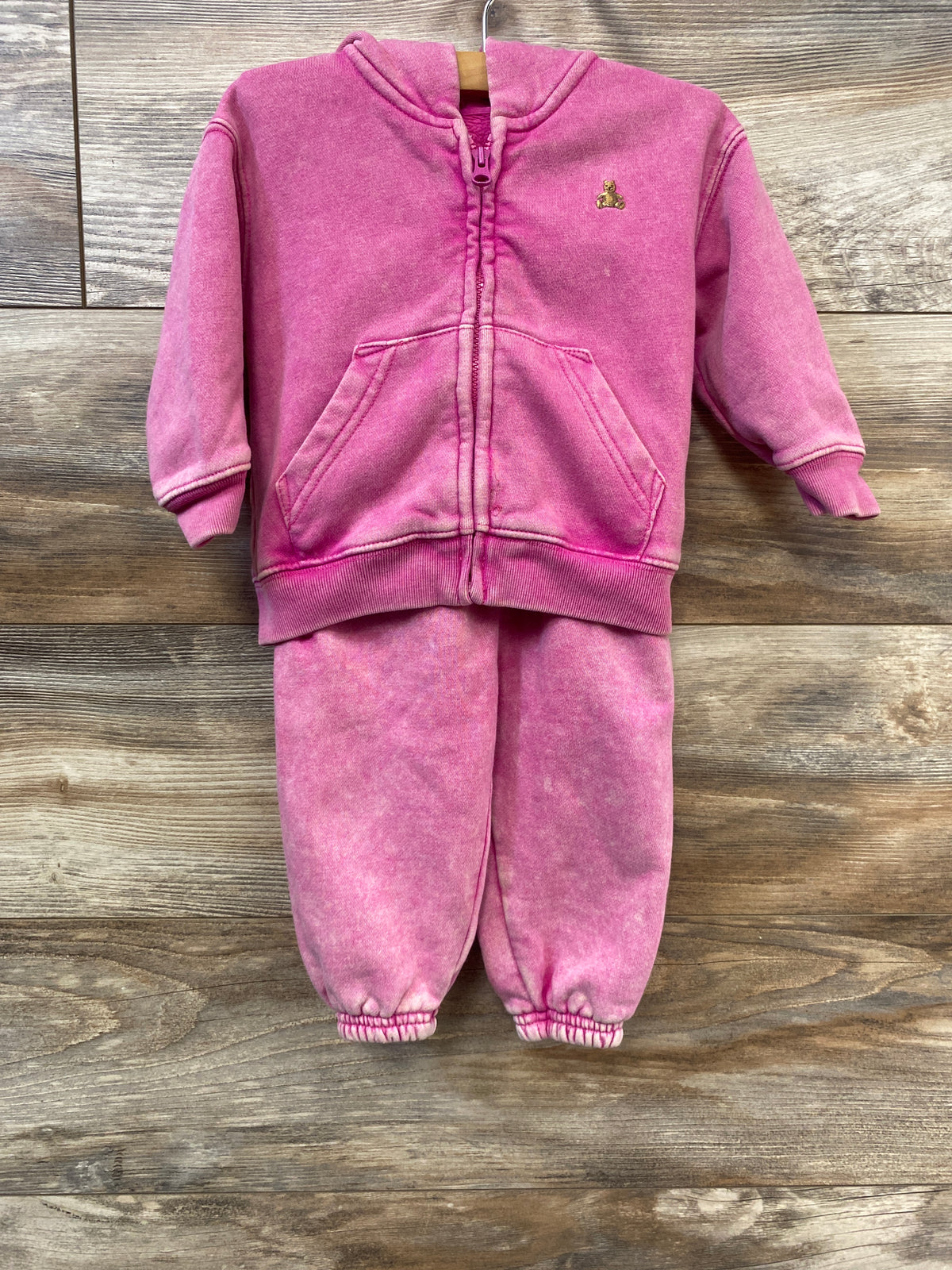 Baby Gap 2pc Zip-Up Sweatshirt & Joggers Set Pink sz 6-12m