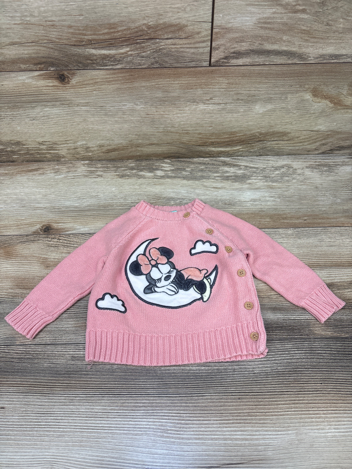 Disney Baby Minnie Mouse Knit Sweater Pink sz 0/3m