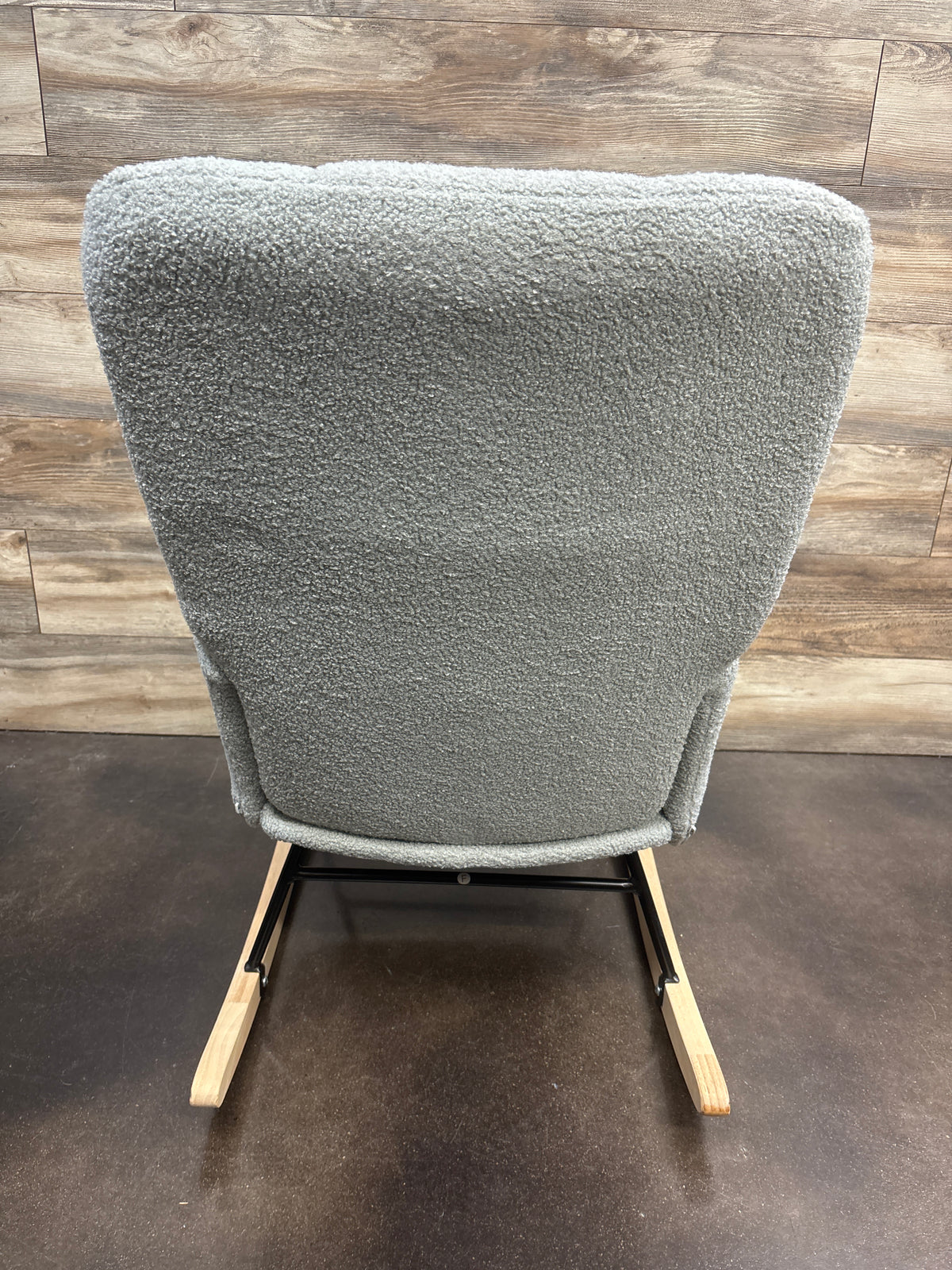 Furniliving Teddy Glider Rocking Chair, Grey