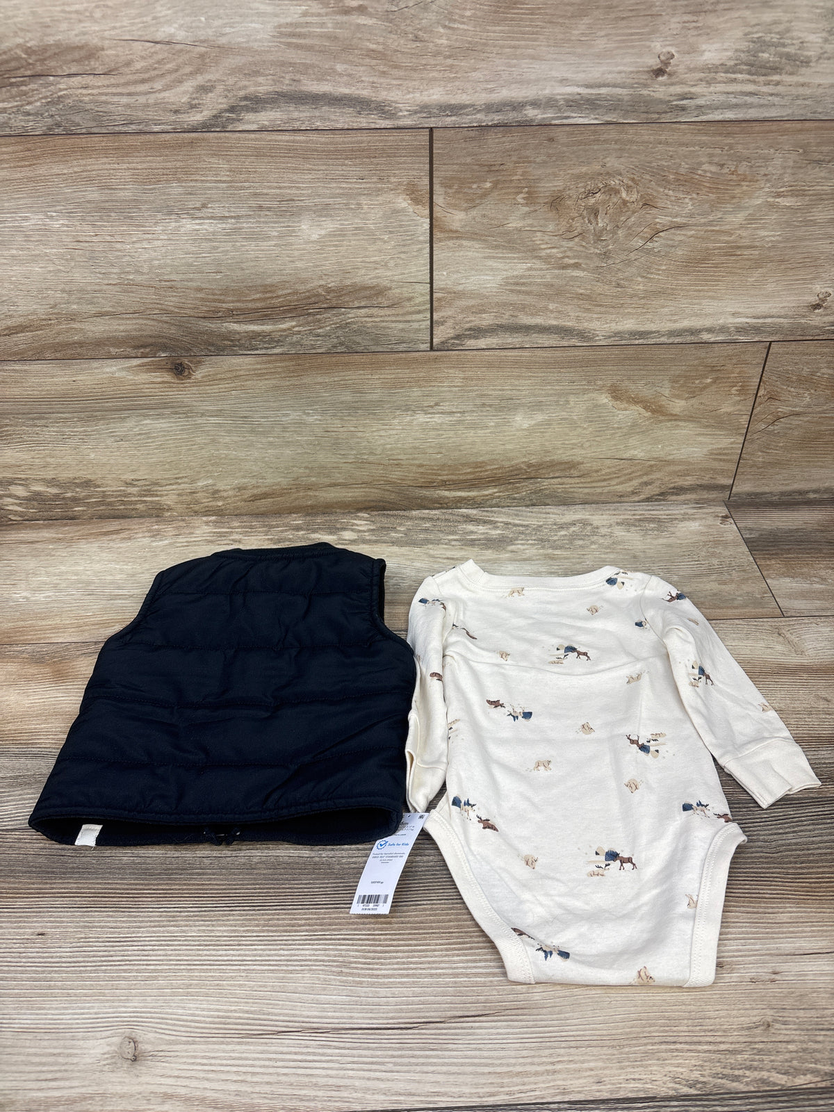 NEW Carter's 2pc Vest & Bodysuit Set Beige sz 6m
