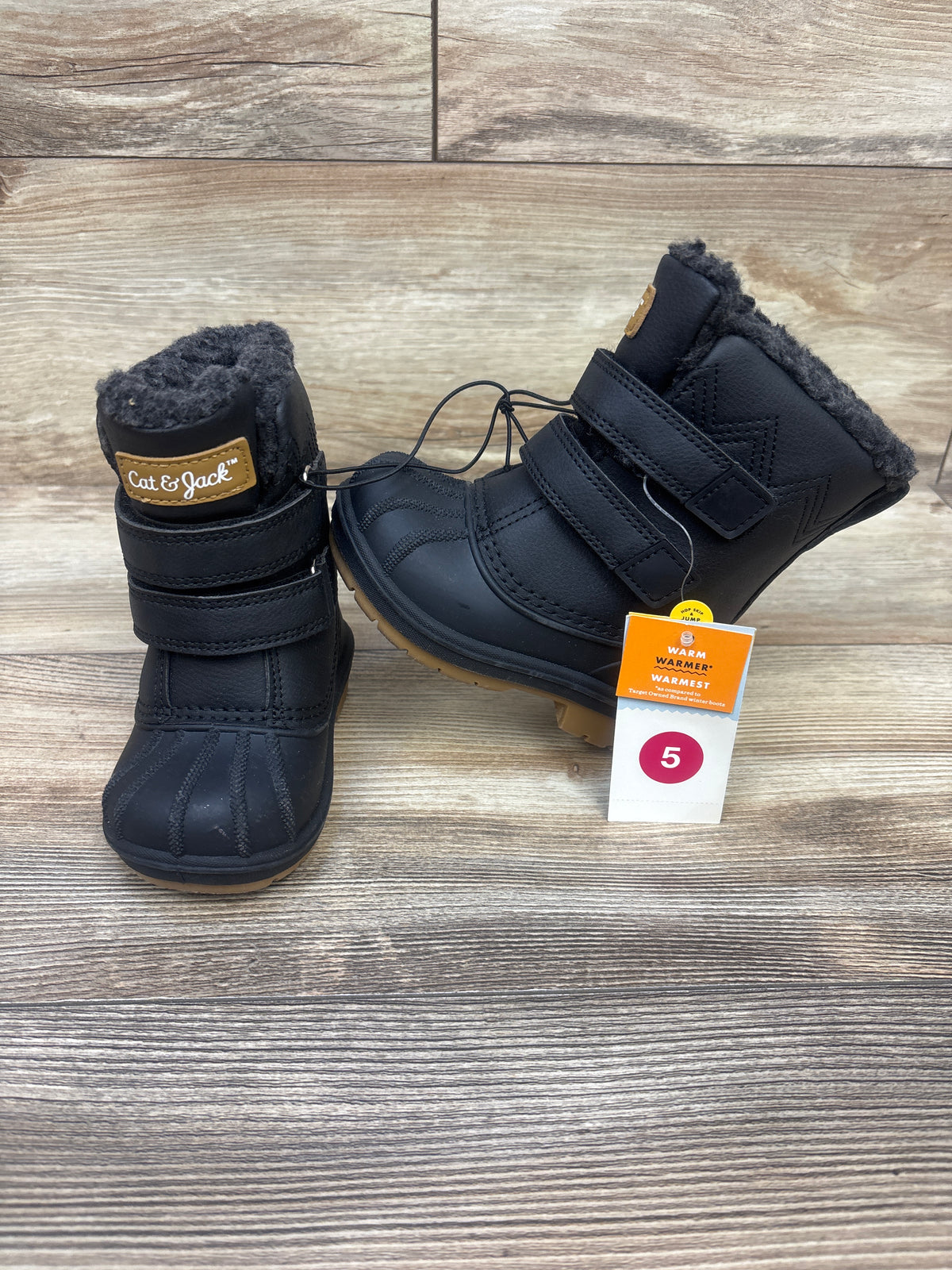 NEW Cat & Jack Denver Winter Boots Black sz 5c
