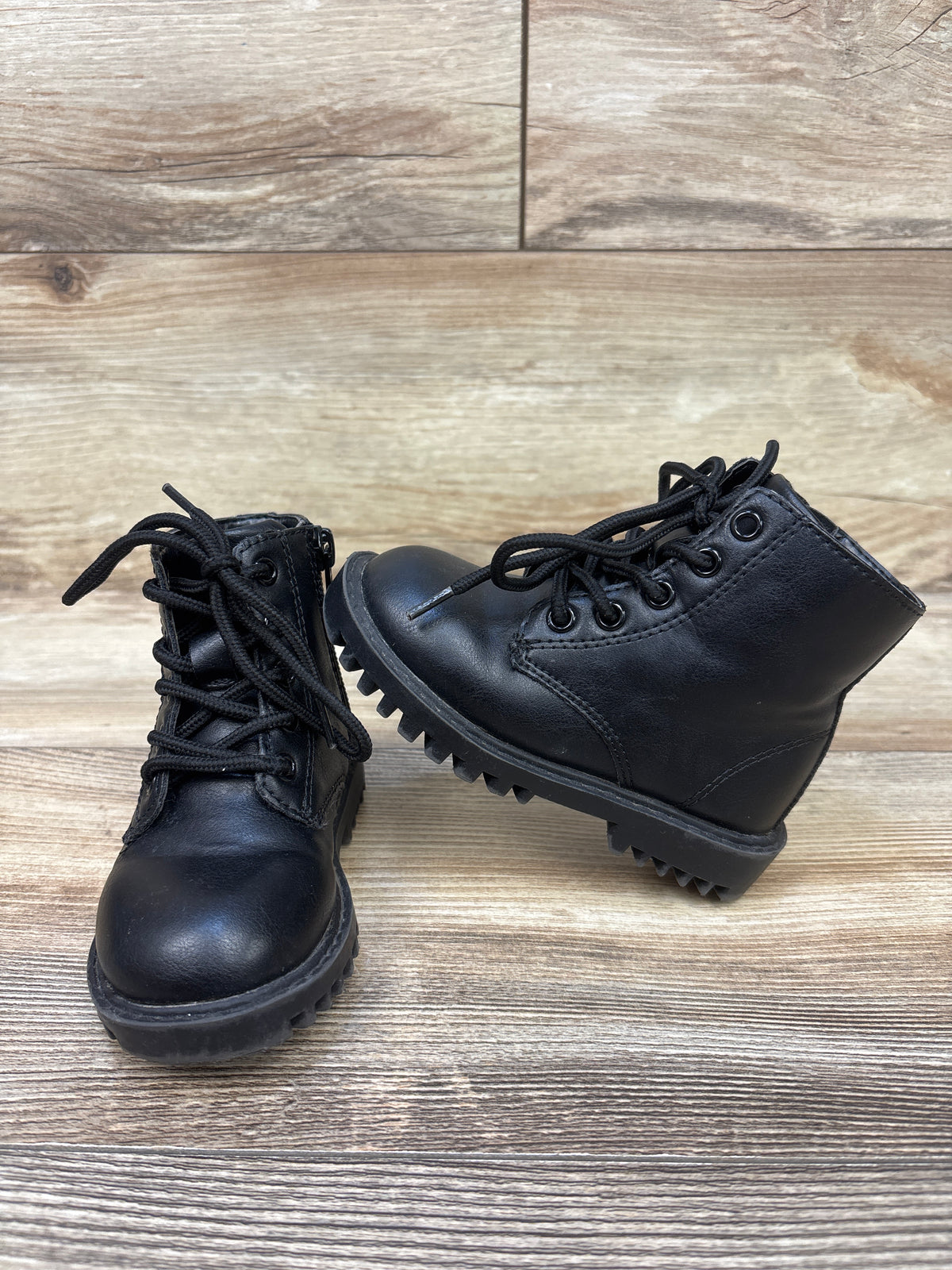 Baby Gap Lace-Up Ankle Boots Black sz 6c
