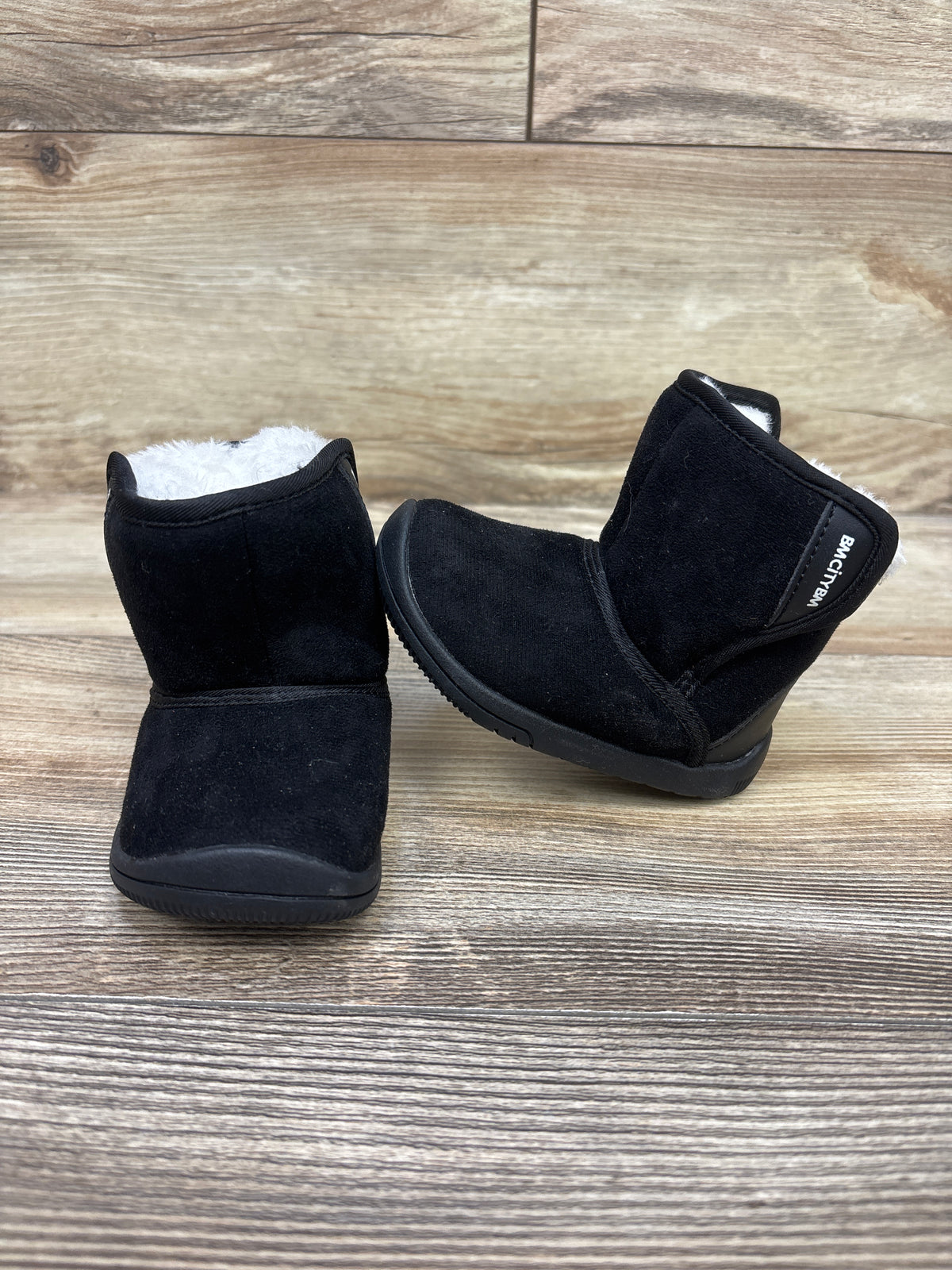 BMCITYBM Fur Lined Snow Boots Black sz 3c