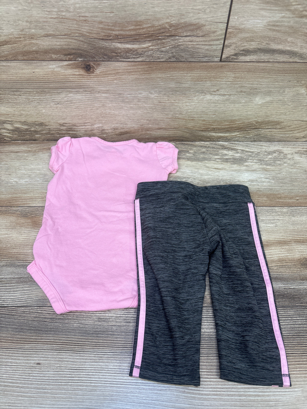 Adidas 2pc Bodysuit & Pants Set Pink sz 9m
