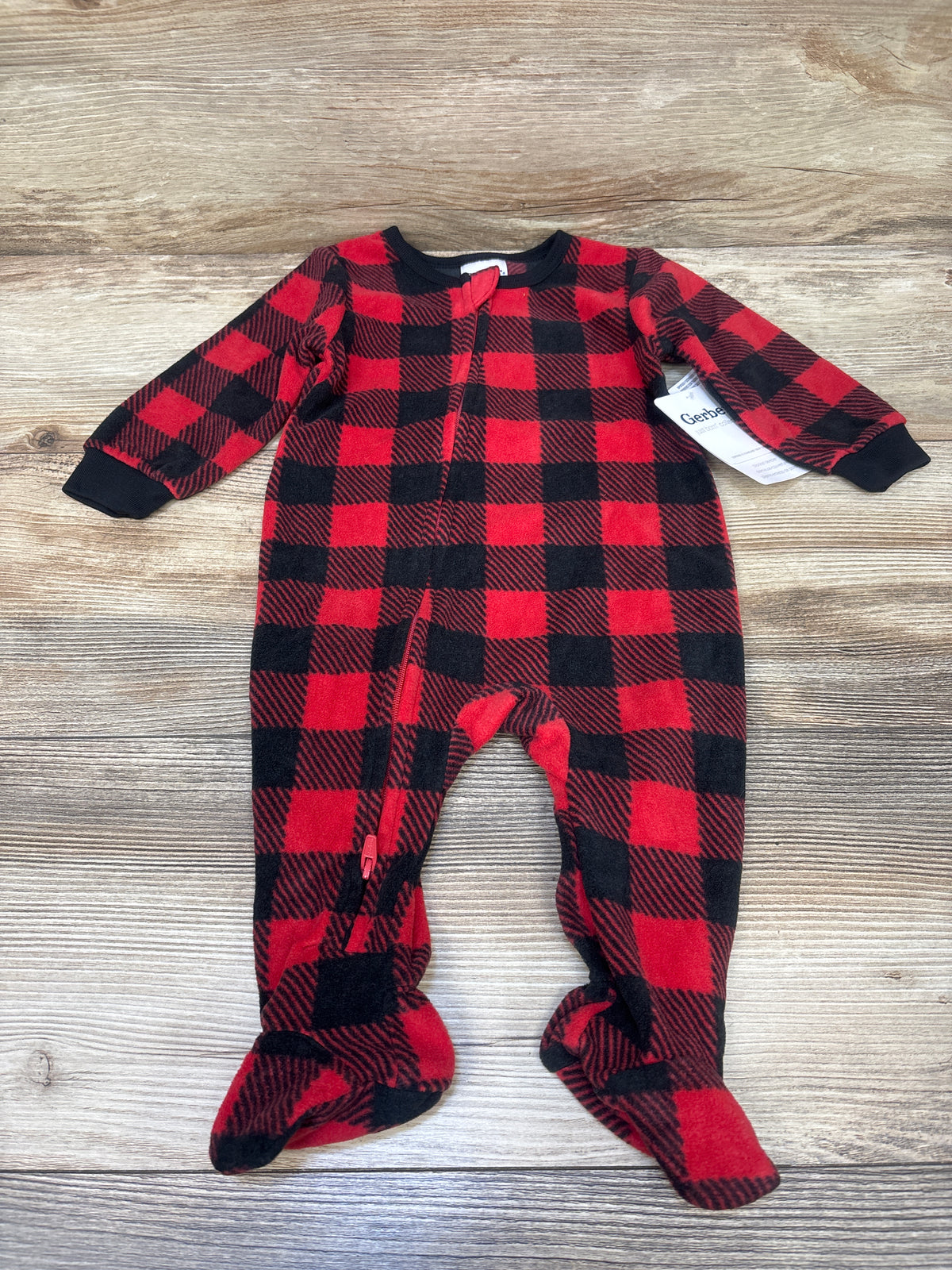 NEW Gerber Buffalo Plaid Blanket Sleeper Red sz 3-6m