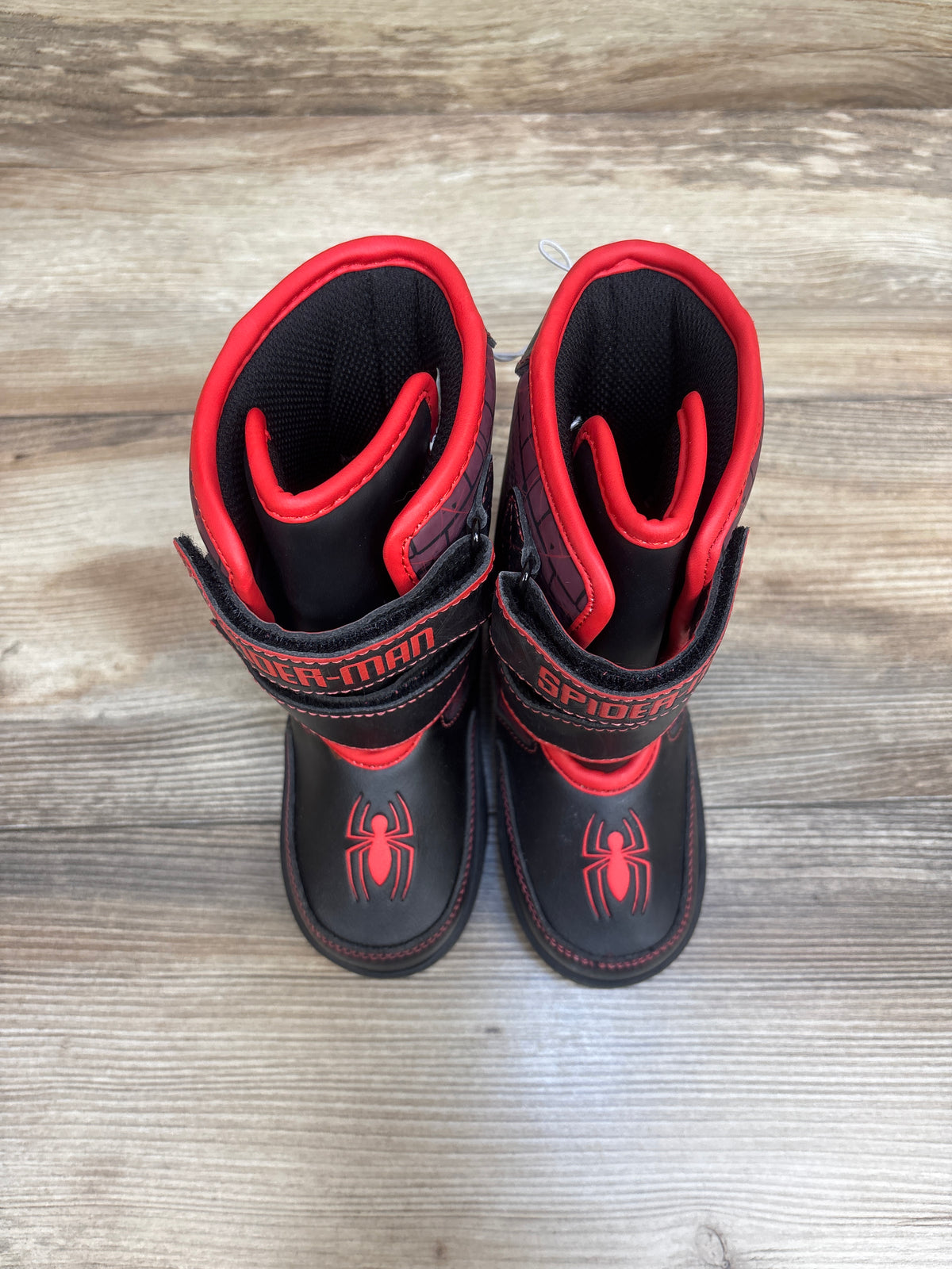 NEW Marvel Spider-Man Light-Up Winter Snow Boots Black sz 10c