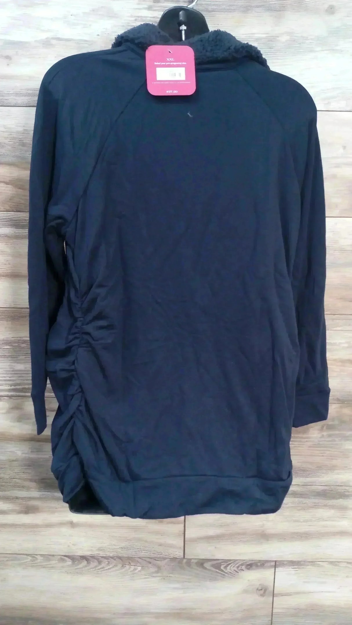 NEW Isabel Maternity Snap Sherpa Collar Navy Sweatshirt sz XXL - Me n Mommy To Be