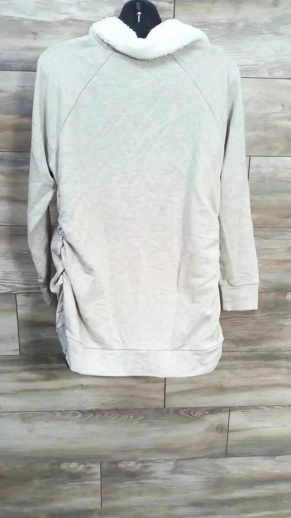 NEW Isabel Maternity Snap Sherpa Collar Oatmeal Sweatshirt sz XXL - Me n Mommy To Be