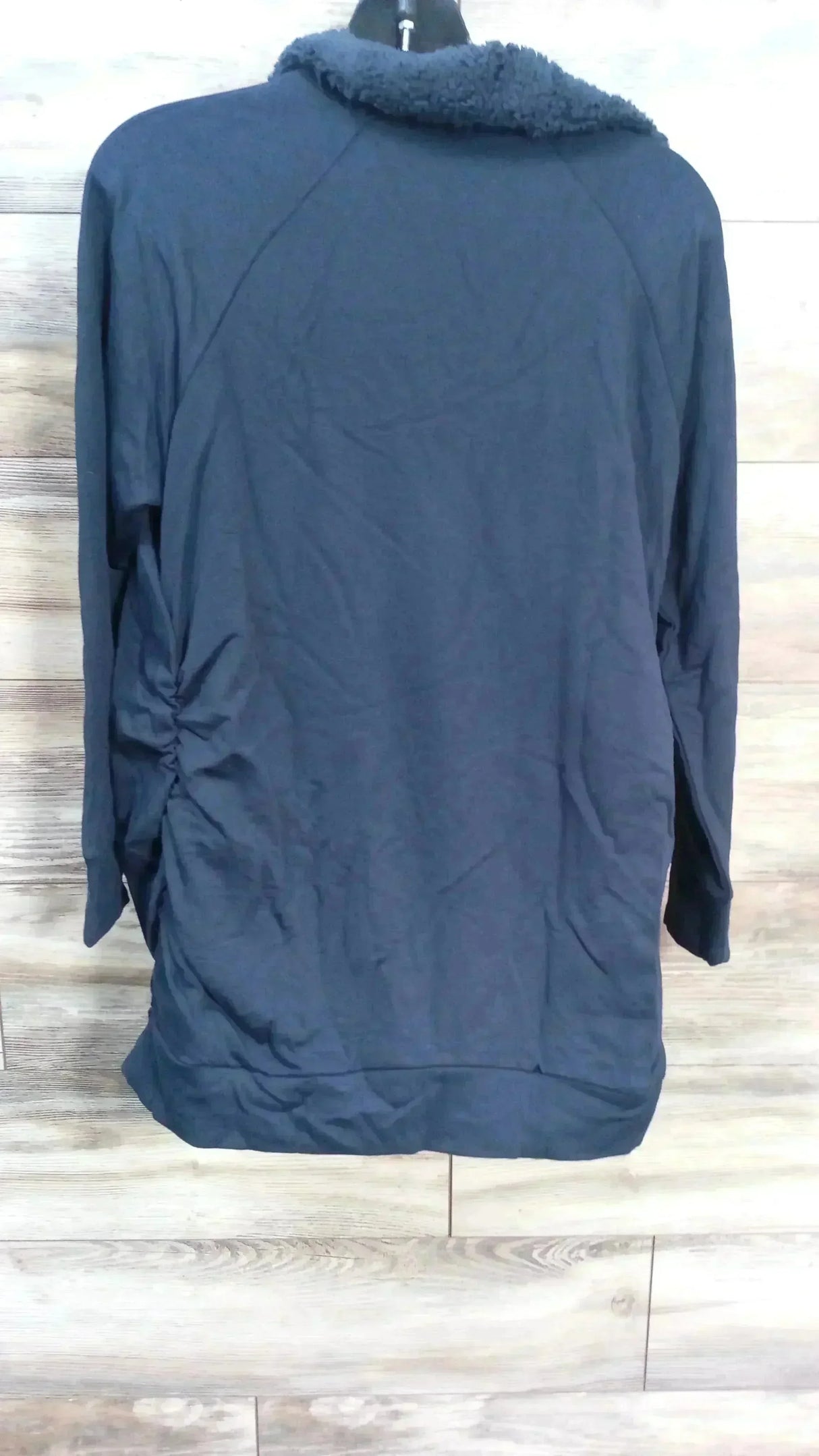 NEW Isabel Maternity Snap Sherpa Collar Navy Sweatshirt sz XXL - Me n Mommy To Be