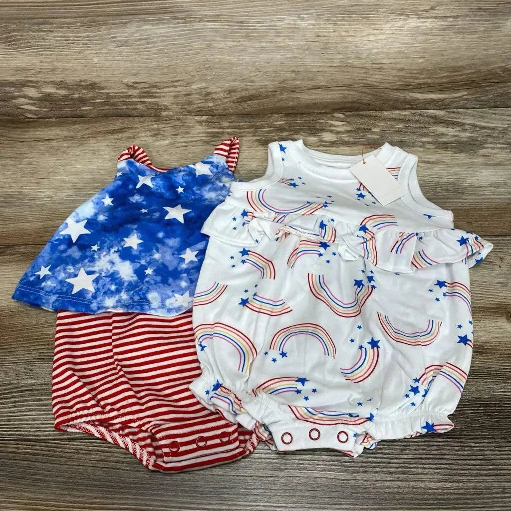 NEW Cat & Jack Baby Rainbow Romper sz 0-3m - Me 'n Mommy To Be