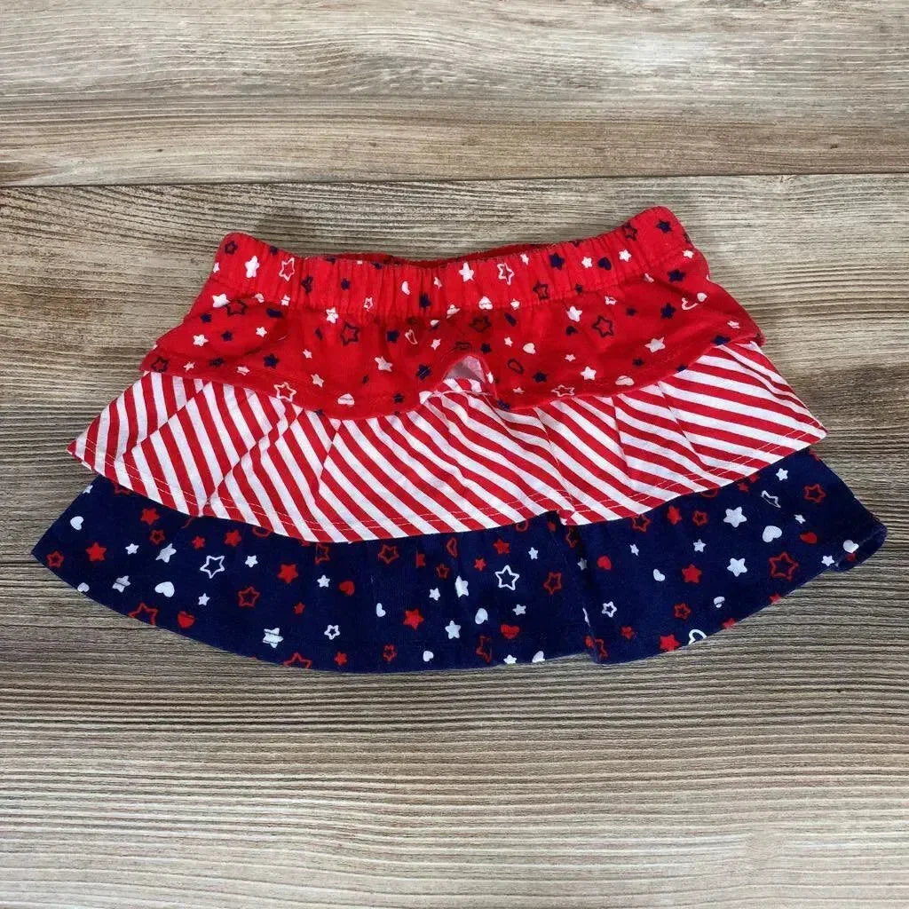 Tiered Stars & Stripes Skirt sz 0-3m - Me 'n Mommy To Be