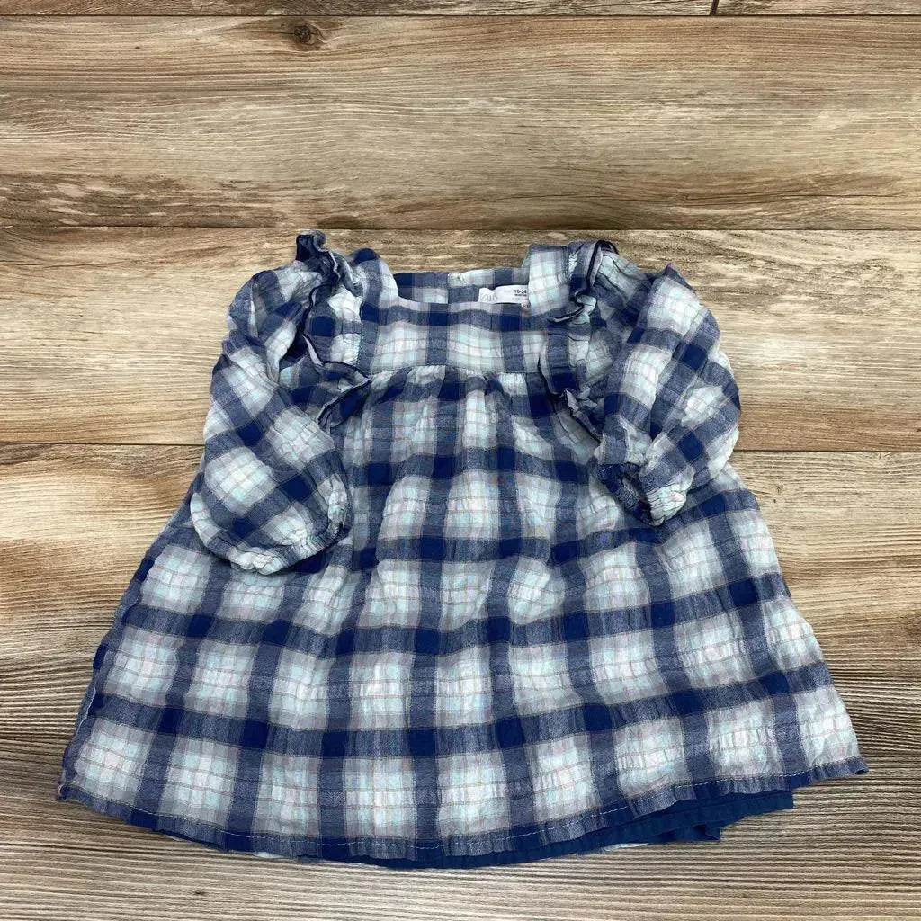 Zara blue tartan clearance dress