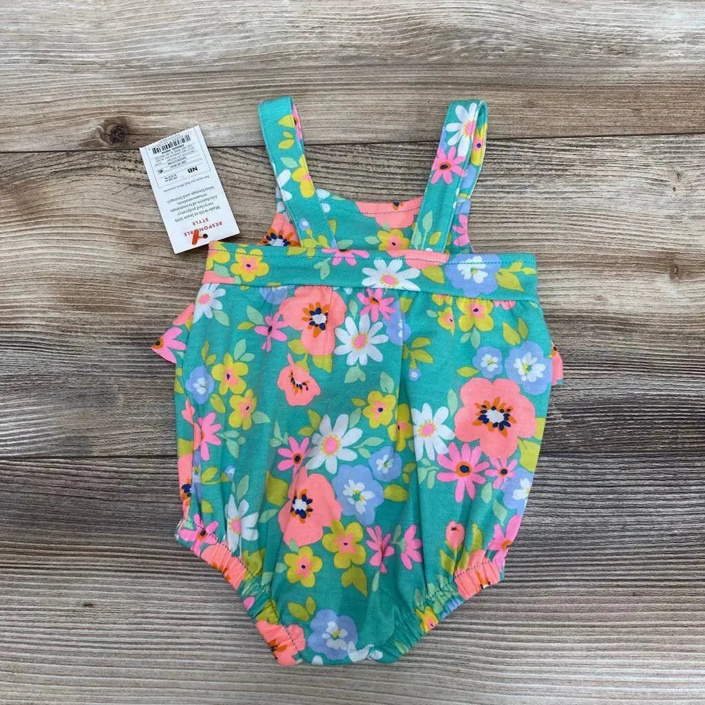 NEW Cat & Jack Floral Sunsuit sz NB - Me 'n Mommy To Be