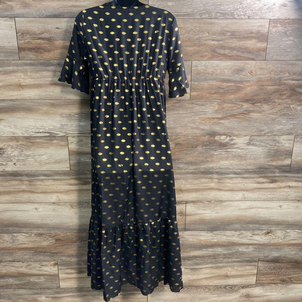 Shein Maternity Button Front Polka Dot Maxi Dress sz Medium - Me 'n Mommy To Be