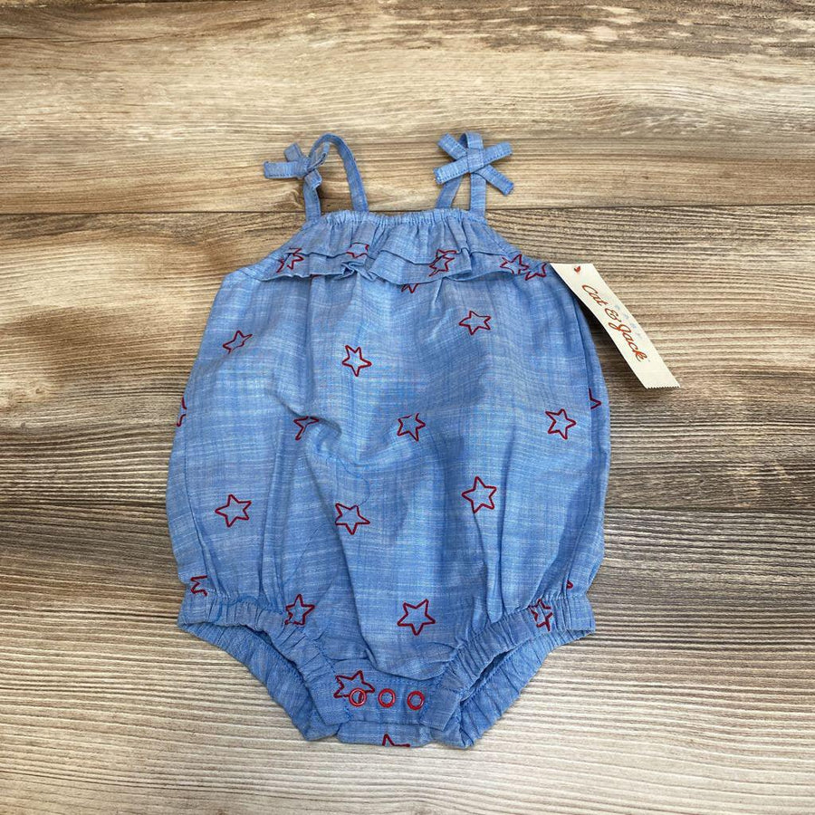NEW Cat & Jack Chambray Romper sz 0-3m - Me 'n Mommy To Be
