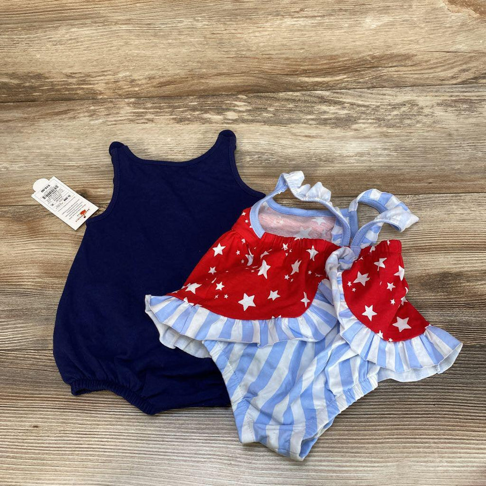 NEW Cat & Jack 3pc Born To Sparkle Romper Set sz 0-3m - Me 'n Mommy To Be