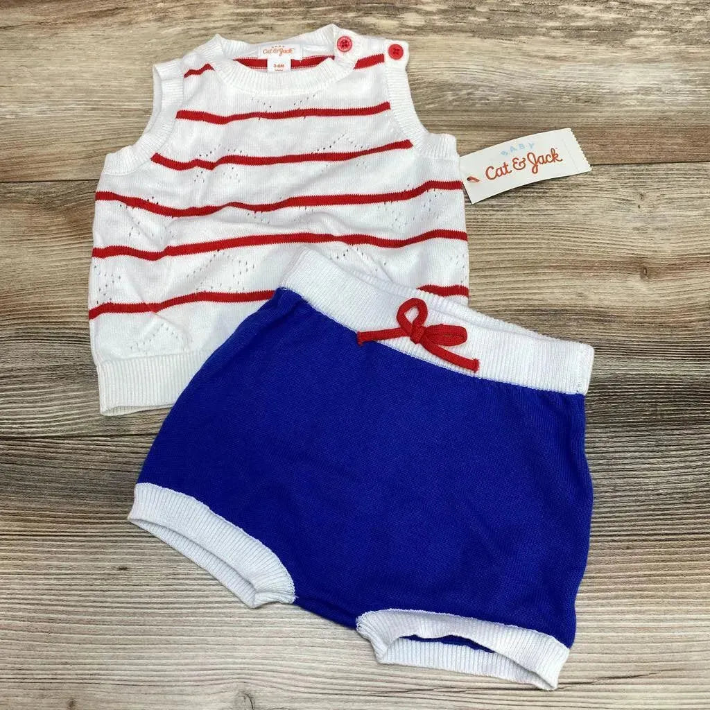 NEW Cat & Jack Star Top & Short Set sz 3-6m - Me 'n Mommy To Be