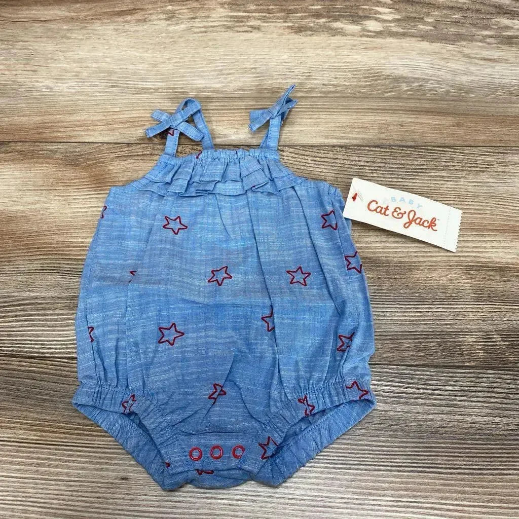 NEW Cat & Jack Chambray Romper sz NB - Me 'n Mommy To Be