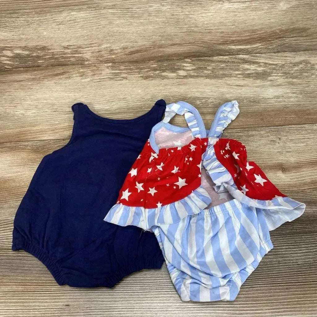 NEW Cat & Jack 3pc Born To Sparkle Romper Set sz NB - Me 'n Mommy To Be