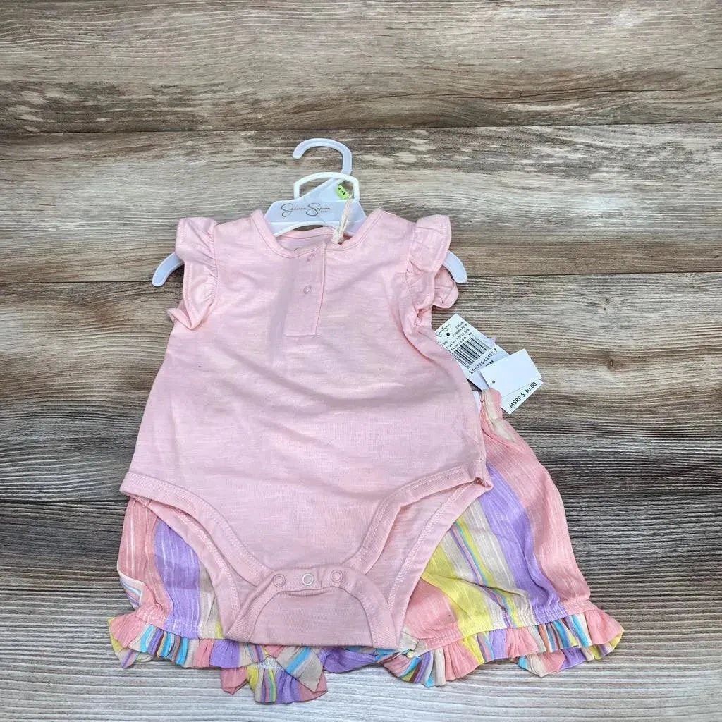 NEW Jessica Simpson 2pc Bodysuit & Short Set sz 0-3m - Me 'n Mommy To Be