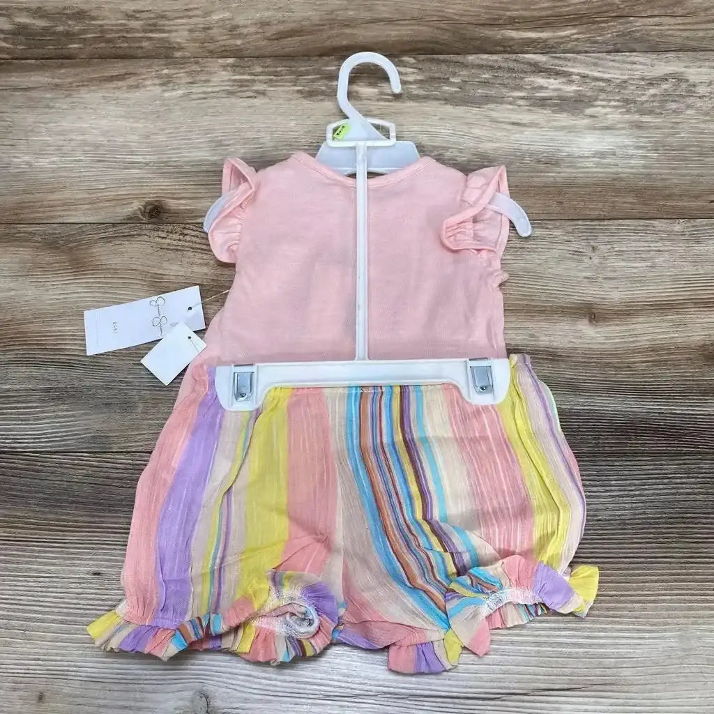 NEW Jessica Simpson 2pc Bodysuit & Short Set sz 0-3m - Me 'n Mommy To Be