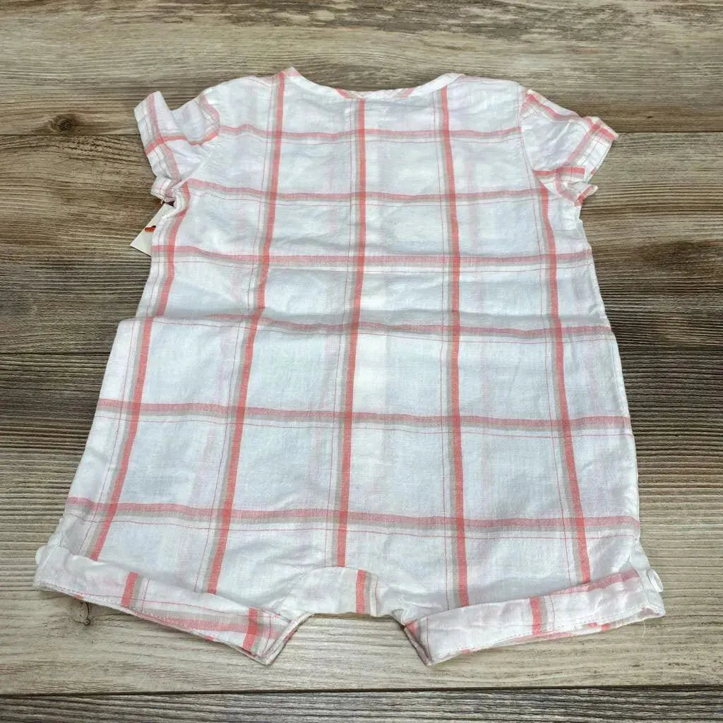 NEW Cat & Jack Plaid Shortie Romper sz 6-9m - Me 'n Mommy To Be