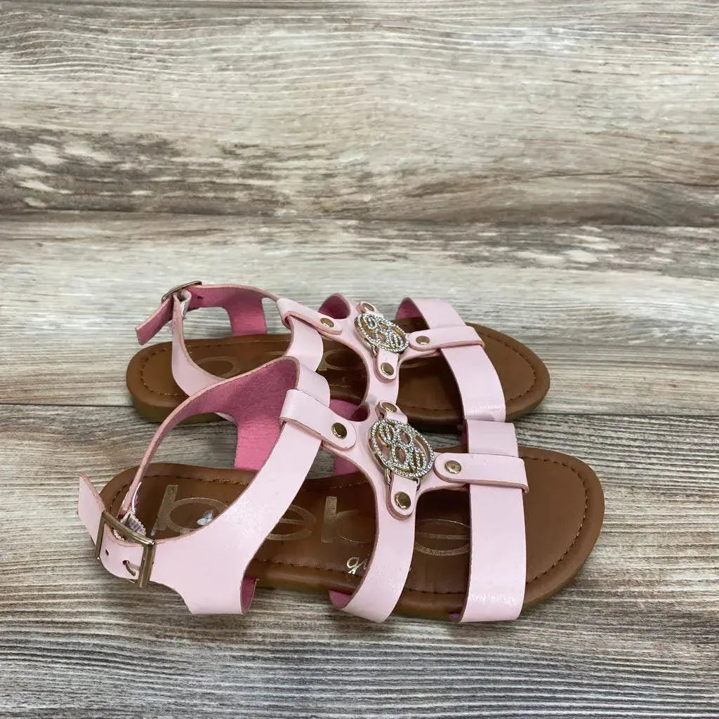 Bebe Girls Rhinestone Logo Sandals sz 12c - Me 'n Mommy To Be