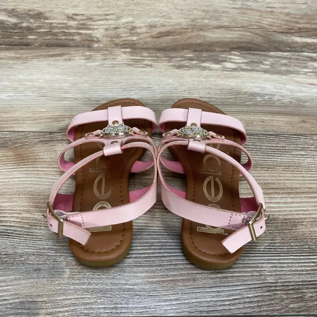Bebe Girls Rhinestone Logo Sandals sz 12c - Me 'n Mommy To Be