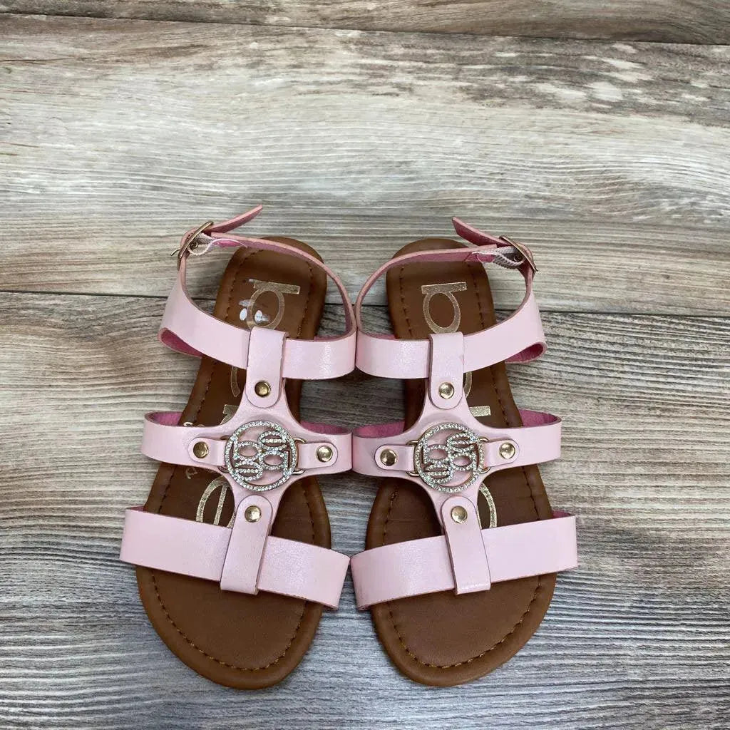 Bebe Girls Rhinestone Logo Sandals sz 12c - Me 'n Mommy To Be