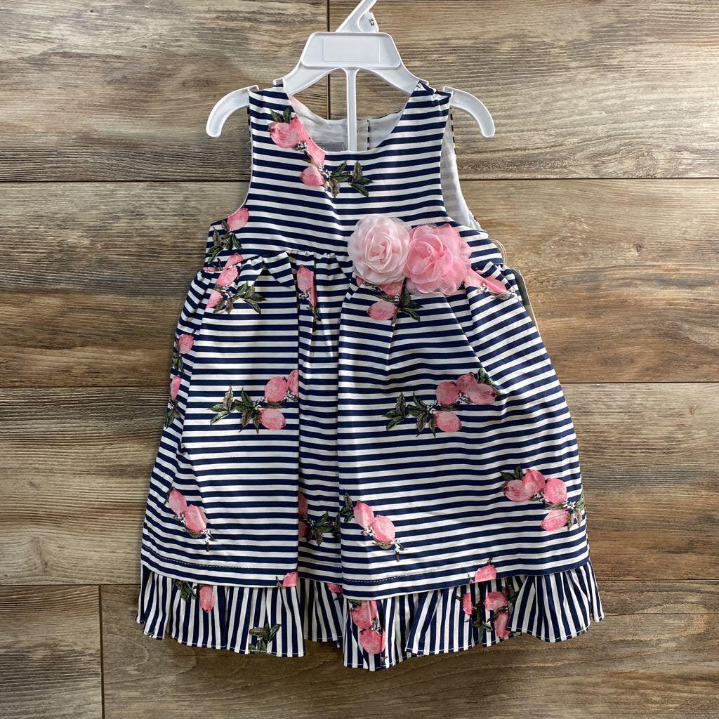 NEW Pastourelle 2pc Floral Striped Dress Set sz 24m - Me 'n Mommy To Be