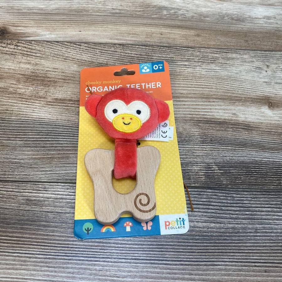 NEW Petit Collage Cheeky Monkey Organic Teether - Me 'n Mommy To Be
