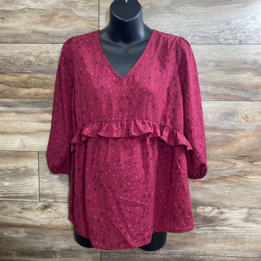 NEW Isabel Maternity 3/4 Sleeve Woven Blouse sz XS - Me 'n Mommy To Be