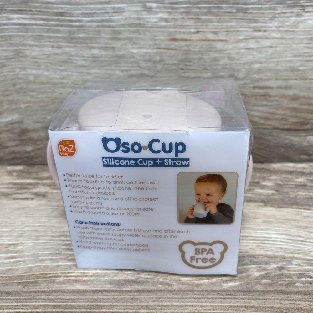 NEW Raz Baby Oso-Cup Silicone Sippy Cup with Straw - Me 'n Mommy To Be