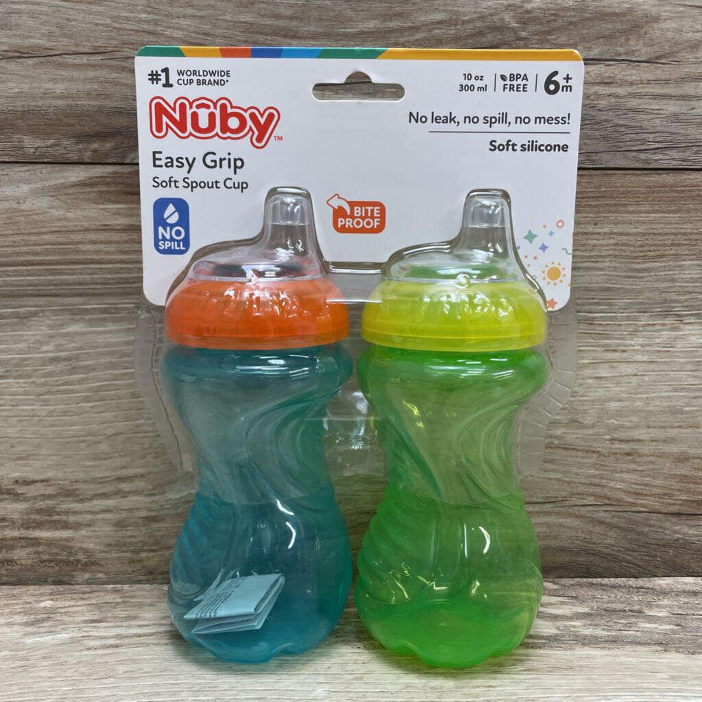 Nuby Sippy Cups, Leak-Proof, Soft Spout, Toddler No Spill, 3 pack, 10  oz