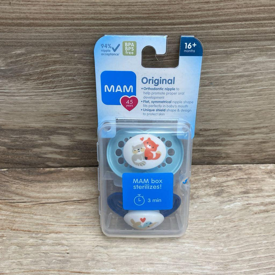 NEW MAM 2pk Original Deco Pacifiers 16m+ - Me 'n Mommy To Be