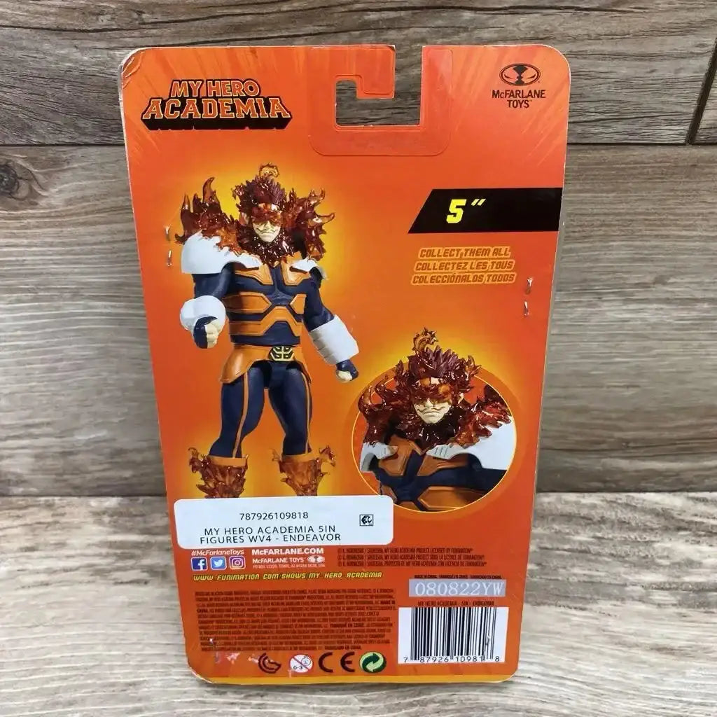 Front view of Endeavor 5-inch action figure showcasing detailed sculpting, painted costume, and articulation on white background