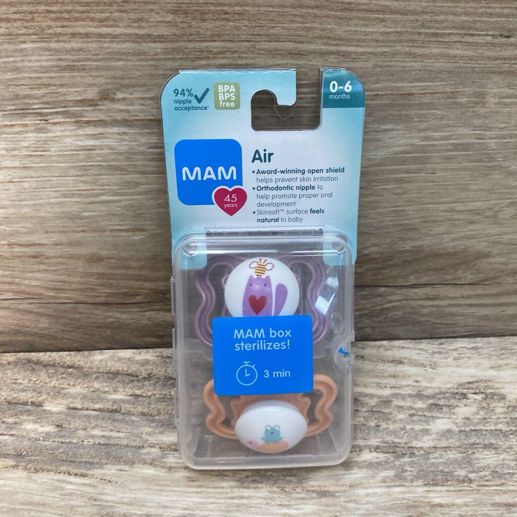 MAM Perfect Collection Pacifiers 0 - 6m Blue/Clear