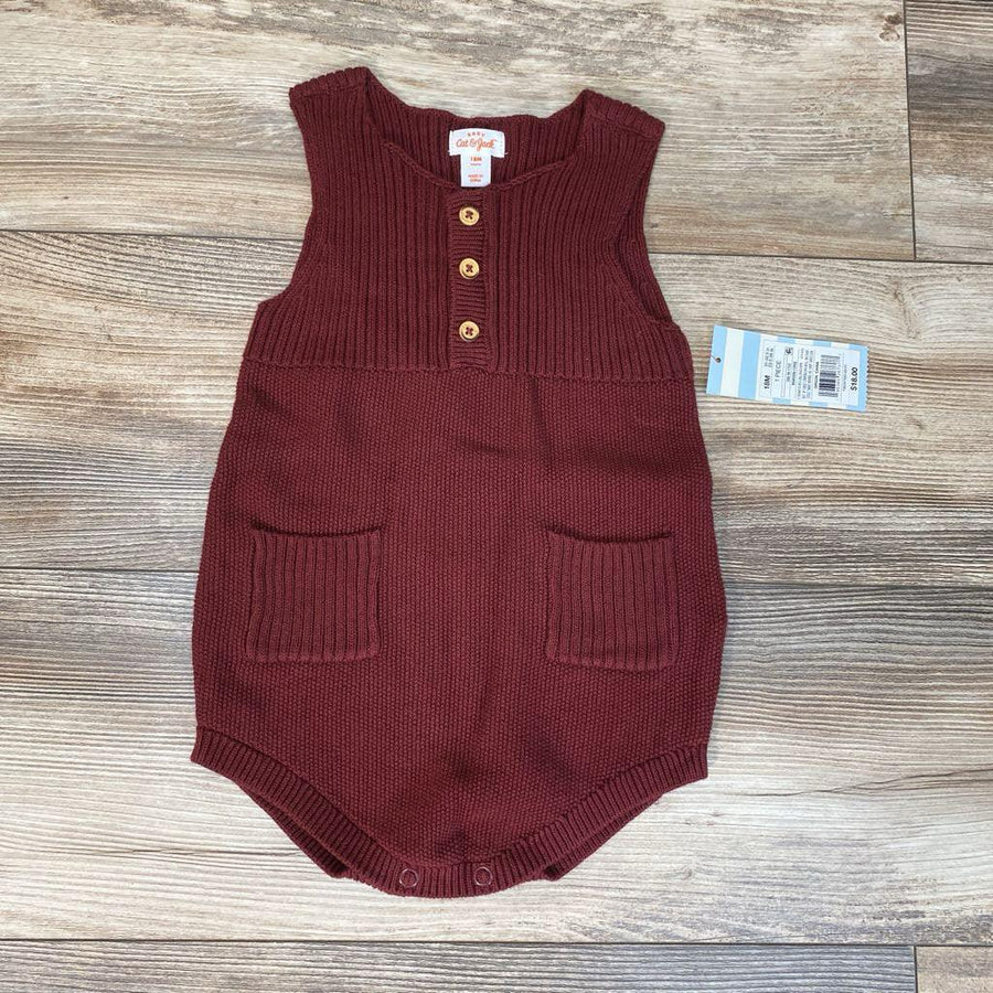 NEW Cat & Jack Henley Knit Romper sz 18m - Me 'n Mommy To Be