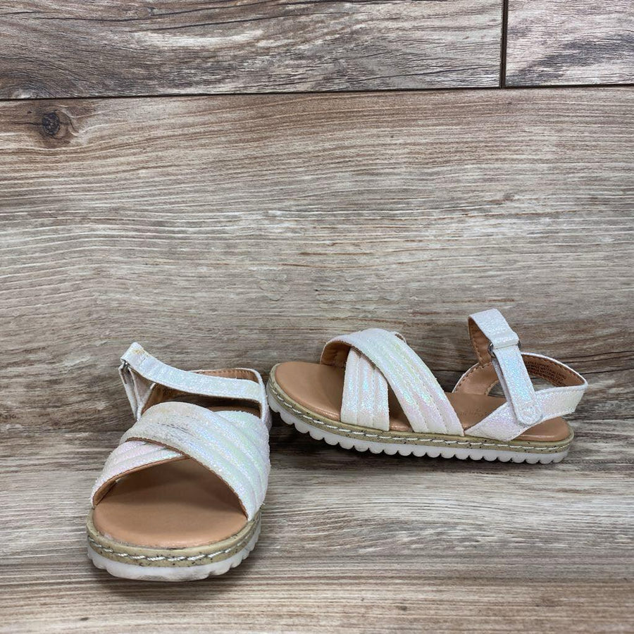 Cat & Jack Iridescent Sandals sz 7c - Me 'n Mommy To Be
