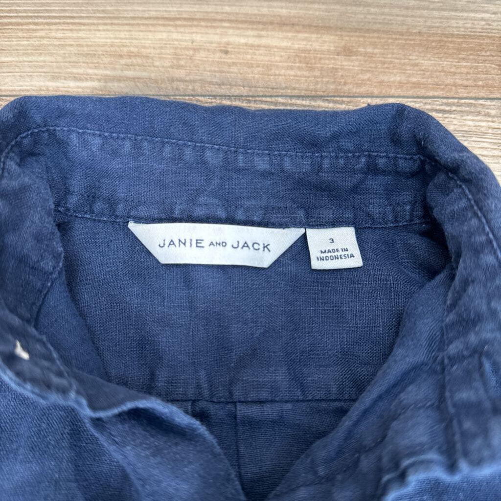 Janie & Jack Linen Button-Up Shirt sz 3T - Me 'n Mommy To Be