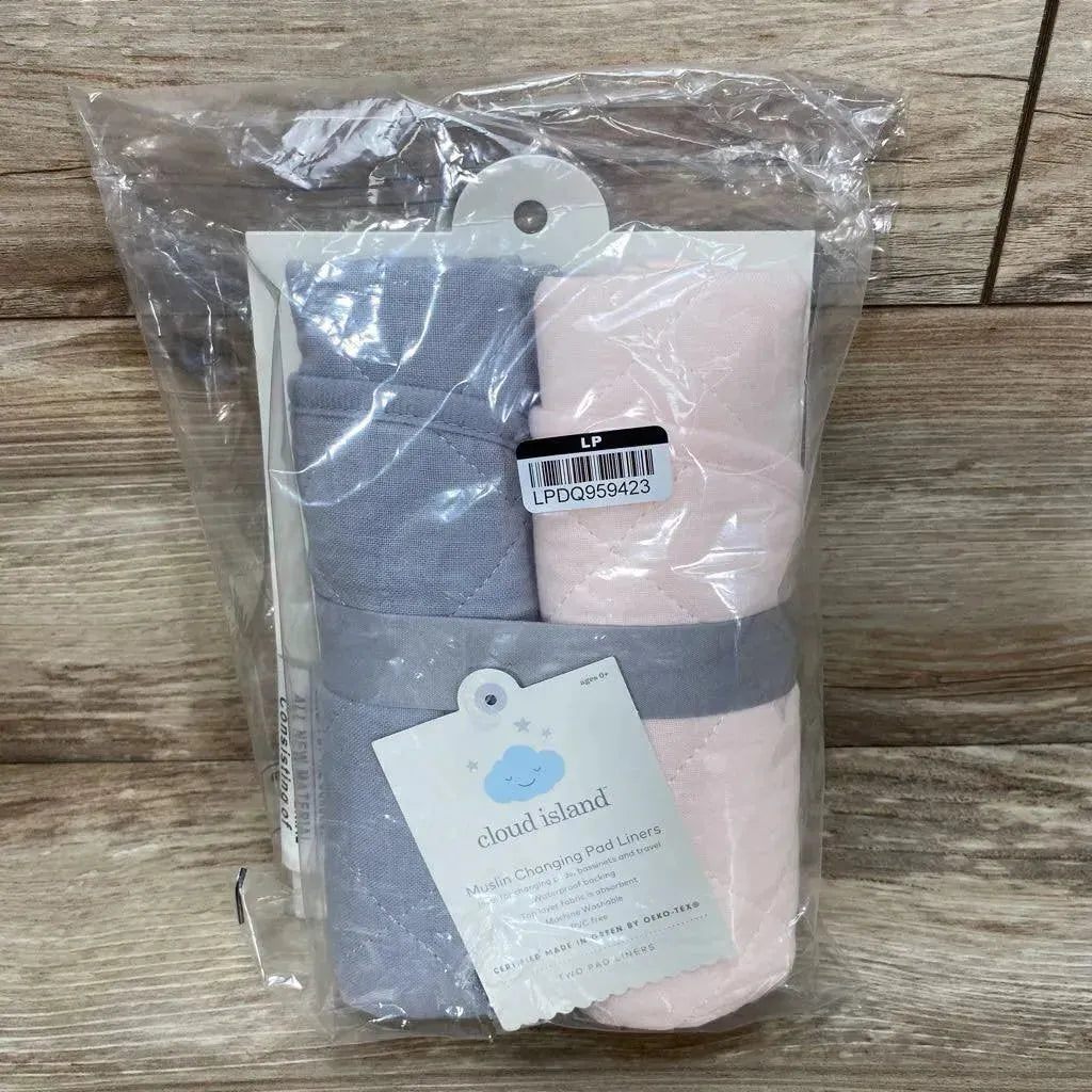NEW Cloud Island Muslin Changing Pad Liner, 2Pk - Me 'n Mommy To Be