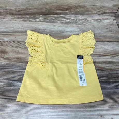 NEW Okie Dokie Eyelet Ruffle Shirt sz 12m - Me 'n Mommy To Be