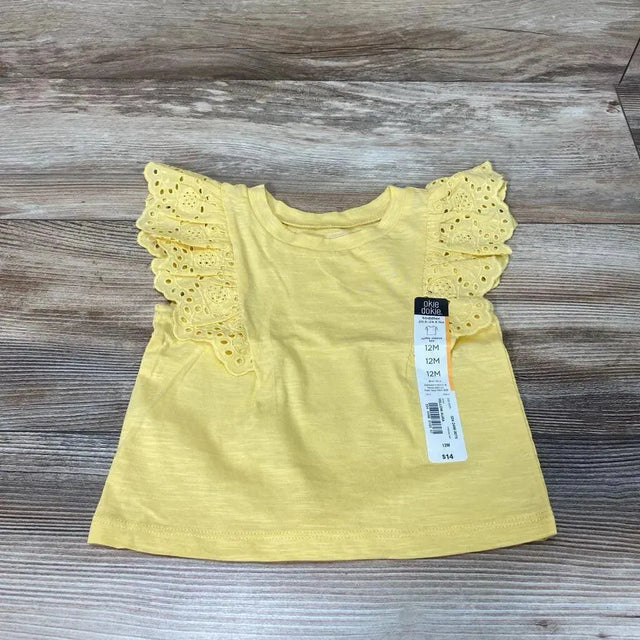 NEW Okie Dokie Eyelet Ruffle Shirt sz 12m - Me 'n Mommy To Be