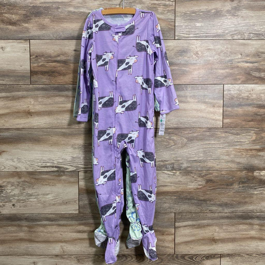 NEW Just One You 2Pk Butterflies Print & Cows Print Sleepers sz 5T - Me 'n Mommy To Be